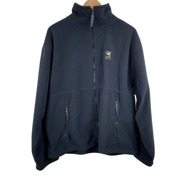 Inner Harbor Outdoor Other - Salty Dog Cafe Navy Blue Full Zip Fleece Jacket Mens Size Large Inner Harbor